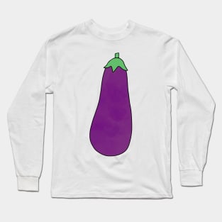 Eggplant Emoji Long Sleeve T-Shirt